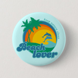 Strand-Liebhaberknopf Button