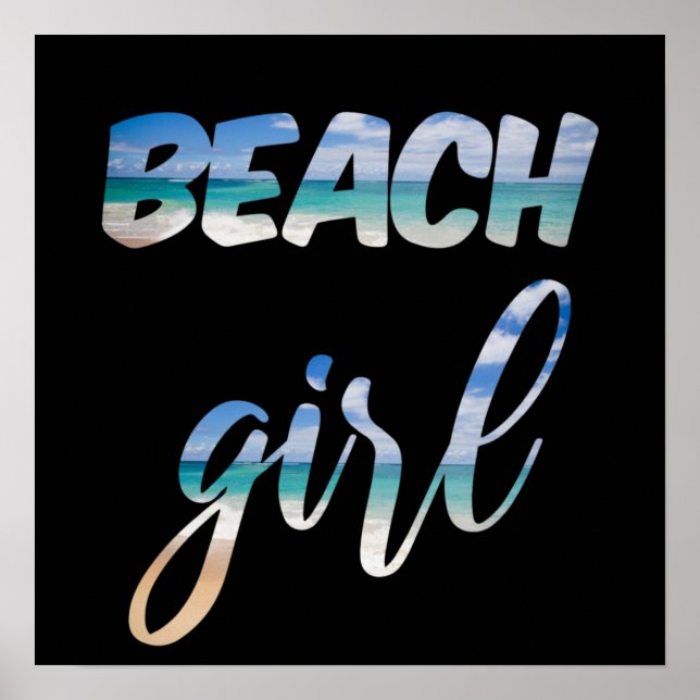 Strand Mädchen Poster (Vorne)