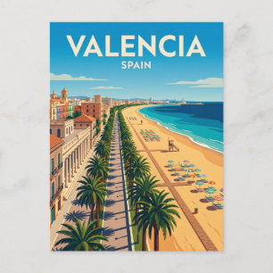 Strand Malvarrosa Spanien Postkarte