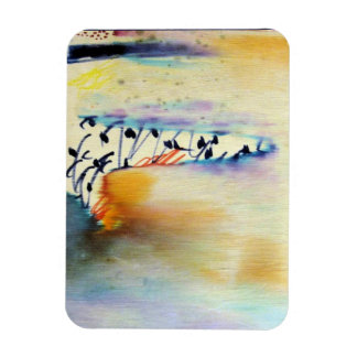 Strand mit Aquarellfarben Magnet