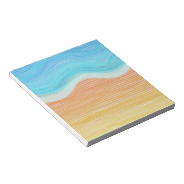 Strand mit Aquarellfarben Notizblock (angewinkelt)