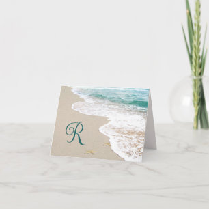 Strand mit Monogrammbuchstabe R