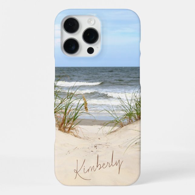 Strand mit Namen iPhone 16 Pro Max Hülle (Rückseite)