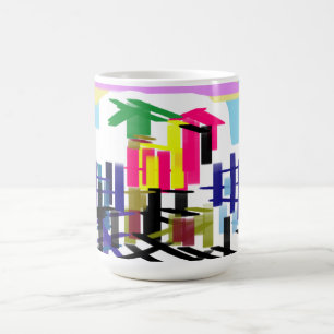 Strand mit rosa Flamingos Kaffeetasse