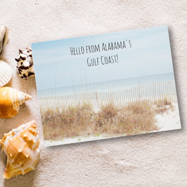 Strand mit Sanddünen Postkarte (Beach with Sand Dunes Postcard)