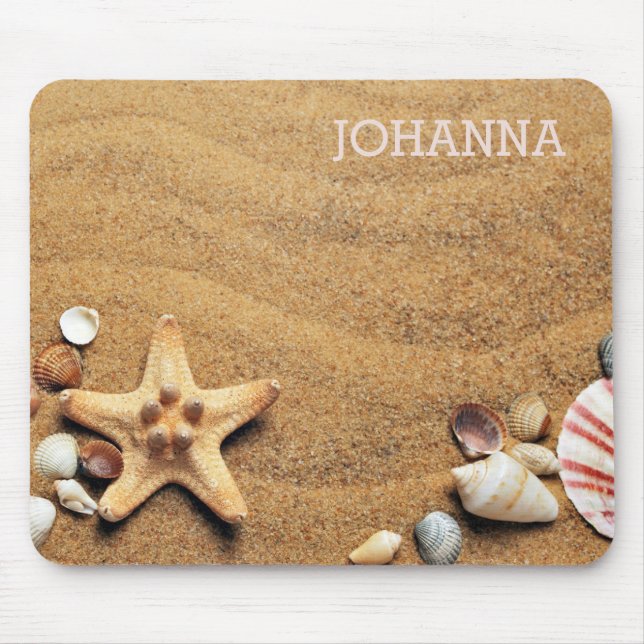 Strand mit Starfish auf Sand Mousepad (Vorne)
