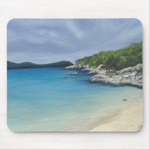Strand mit Sturm-Wolken Mousepad