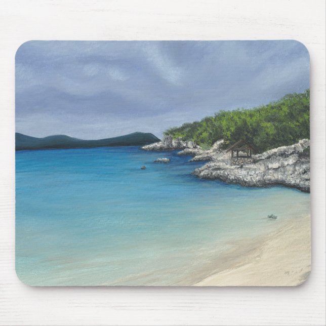 Strand mit Sturm-Wolken Mousepad (Vorne)