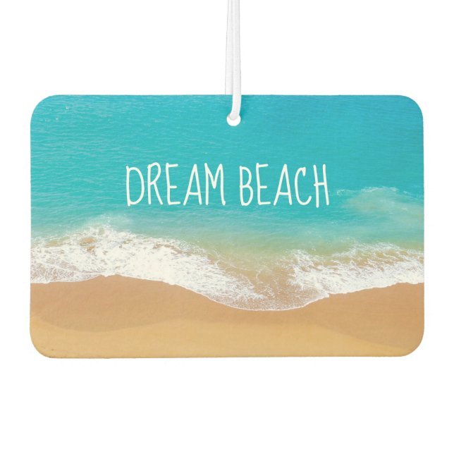 Strand mit türkisblauem Wasser Autolufterfrischer (Vorderseite)