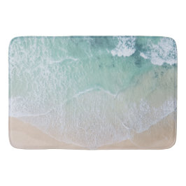 Strand mit weißem und grünem Lace Sand und Meer Badematte