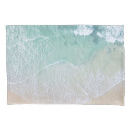 Strand mit weißem und grünem Lace Sand und Meer Kissenbezug