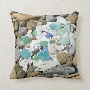 Strand-Muscheln-Wurfkissen Meer Glas Fossilien Kissen