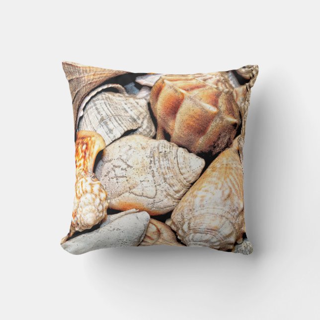 Strand-Muschelnthrow-Kissen Kissen (Vorderseite)