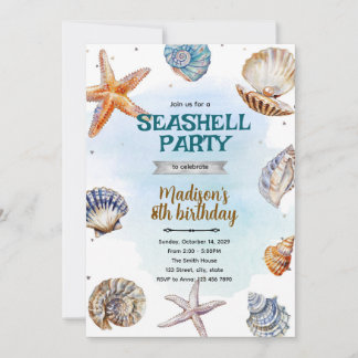 Strand Muschelparty-Einladung Einladung
