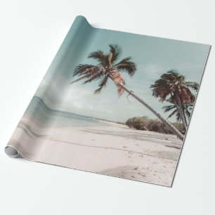 Strand neben Kokospalmen Geschenkpapier