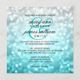 Strand Ombre Bokeh beleuchtet Sommer-Hochzeit Einladung