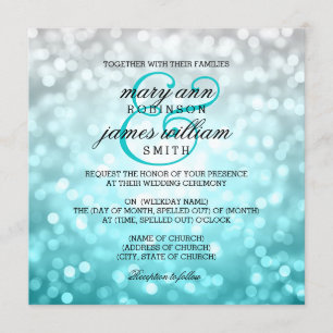 Strand Ombre Bokeh beleuchtet Sommer-Hochzeit Einladung
