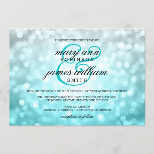 Strand Ombre Bokeh beleuchtet Sommer-Hochzeit Einladung