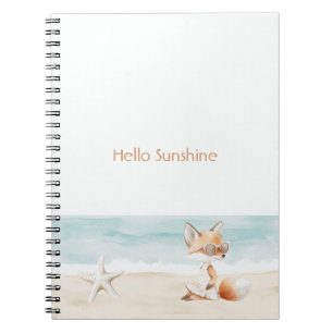 Strand Ozean Seestern Fuchs Hallo Sonnenschein Notizblock
