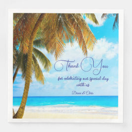 Strand, Palmen, Hochzeit des Ozeans Serviette