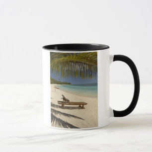 Strand, Palmen & Liegestuhl Tasse