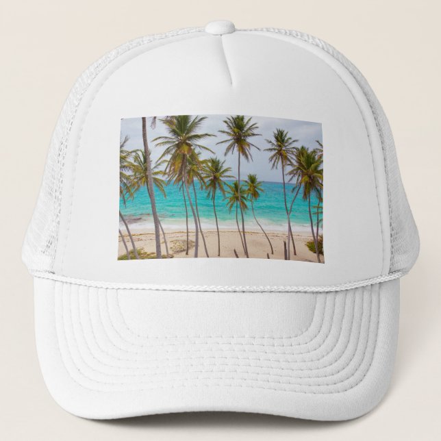 Strand-Palmen Truckerkappe (Vorderseite)