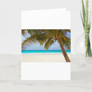 Strand Palmenzweige Baum tropische Insel Sand Meer Karte