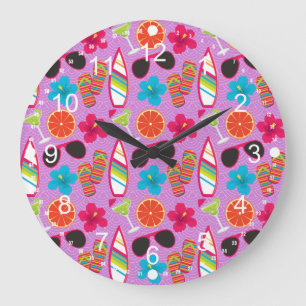 Strand-Party drehen Reinfall-Sonnenbrillen lila Große Wanduhr