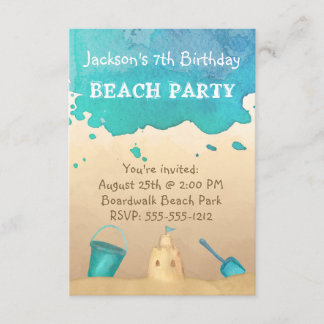Strand-Party, kundenspezifischer Geburtstag oder Einladung