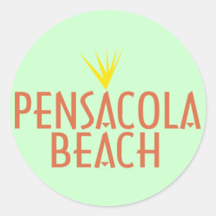 Strand Pensacola Runder Aufkleber