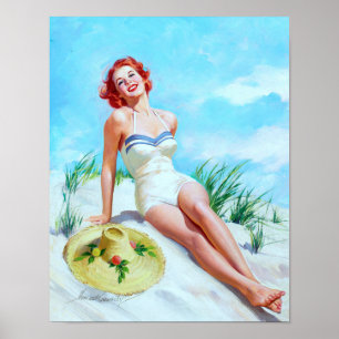 Strand Pin Up Poster