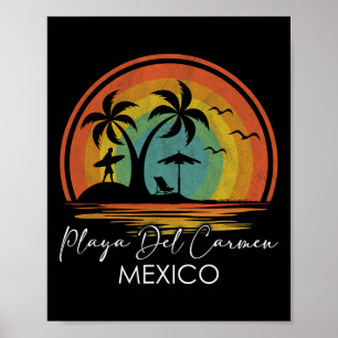 Strand Playa Del Carmen Mexiko Sommerurlaub Tropis Poster