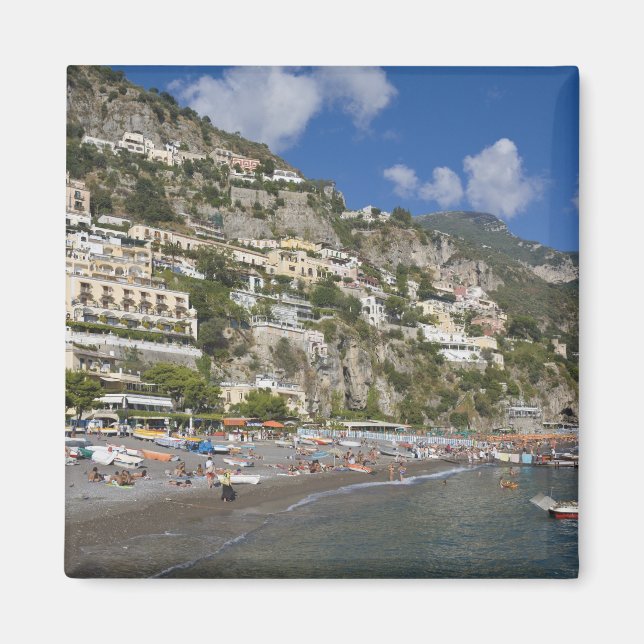 Strand Positano, Kampanien, Italien Magnet (Vorne)