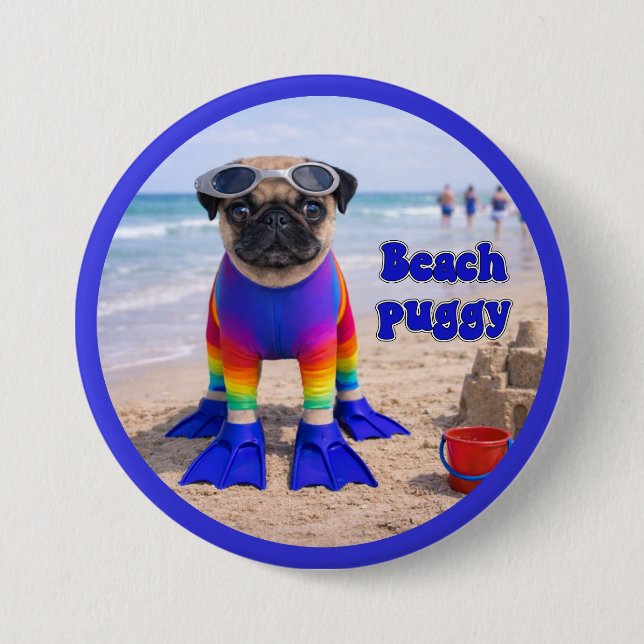 Strand-Puggy Button (Vorderseite)