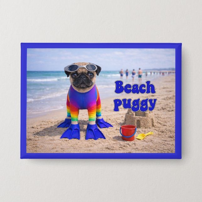 Strand Puggy Button (Vorderseite)