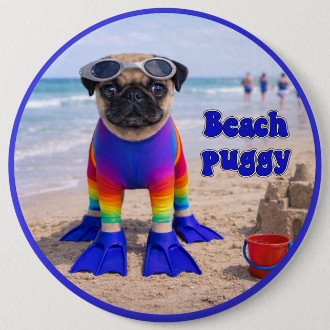 Strand Puggy Button (Vorderseite)