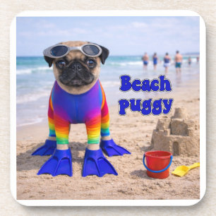 Strand-Puggy Getränkeuntersetzer