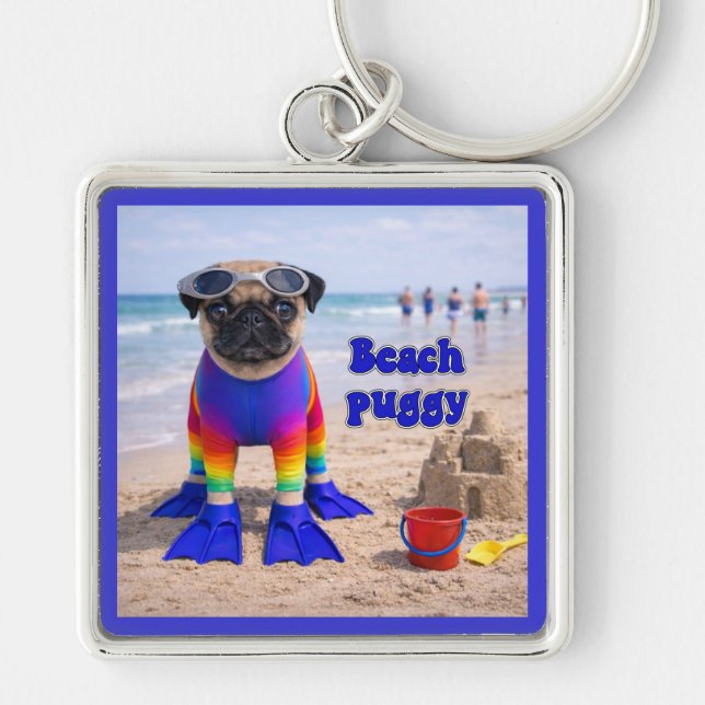 Strand-Puggy Schlüsselanhänger (Vorne)