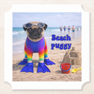 Strand-Puggy Untersetzer