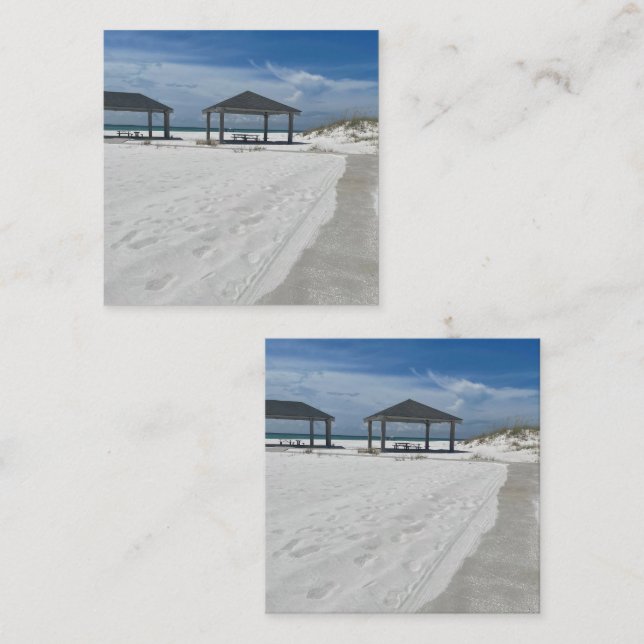 STRAND QUADRATISCHE VISITENKARTE (Vorne/Hinten)