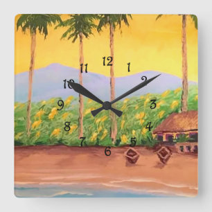 Strand Quadratische Wanduhr