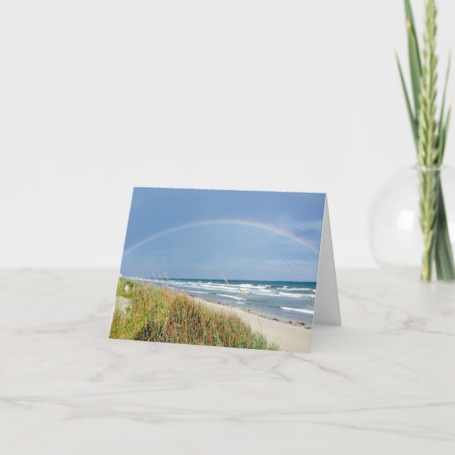 Strand-Regenbogen-Anmerkungs-Karte Karte (Vorderseite)