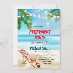 Strand-Rentnerparty-Einladung Einladung