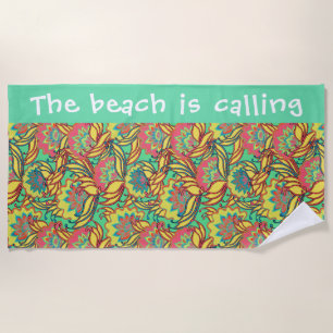 Strand ruft das Muster von Key West Floral an Strandtuch