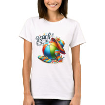 Strand ruft T - Shirt an, Sommer T - Shirt