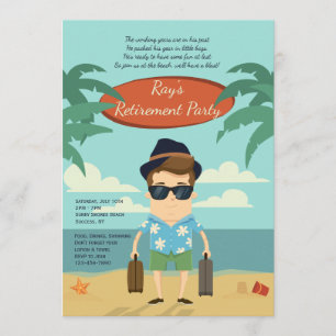 Strand-Ruhestands-Party Einladung