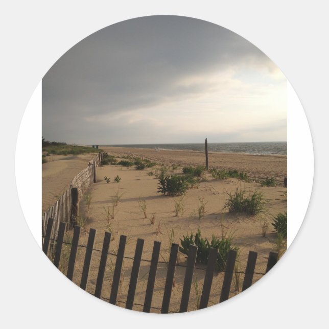 Strand Runder Aufkleber (Vorderseite)