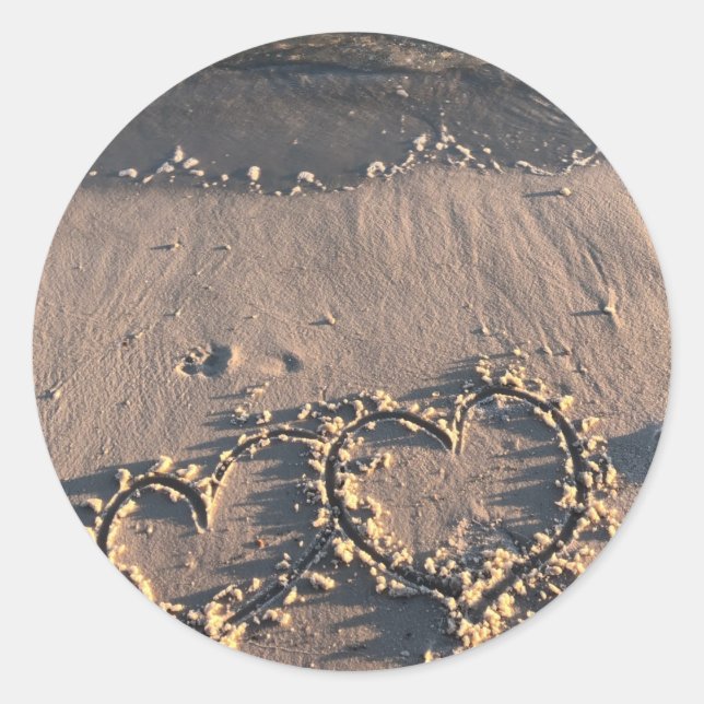 Strand Runder Aufkleber (Vorderseite)
