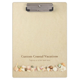 Strand Sand mit Seashells Business Klemmbrett
