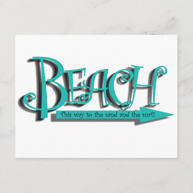 Strand Sand-n-surf Postkarte (Vorderseite)